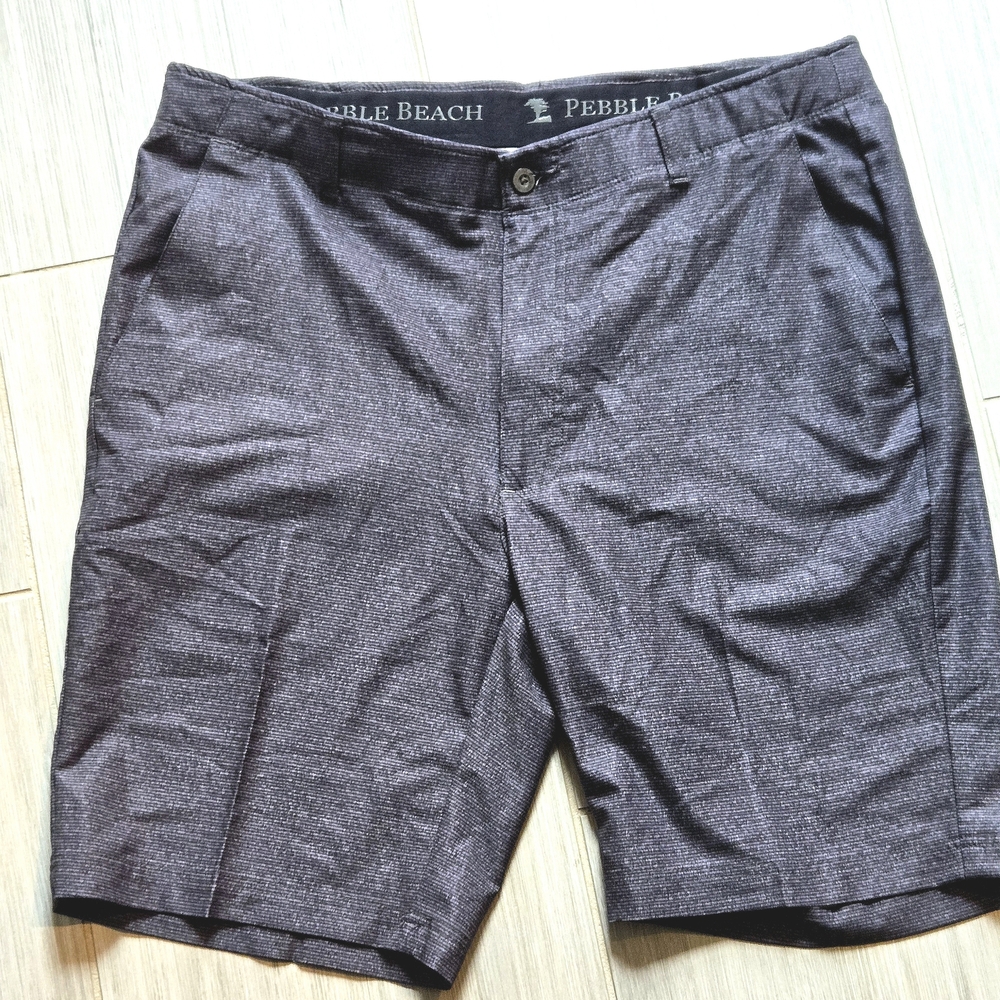 Pebble Beach Gray Performance Lightweight Activewear Golf Shorts Men’s Size 36